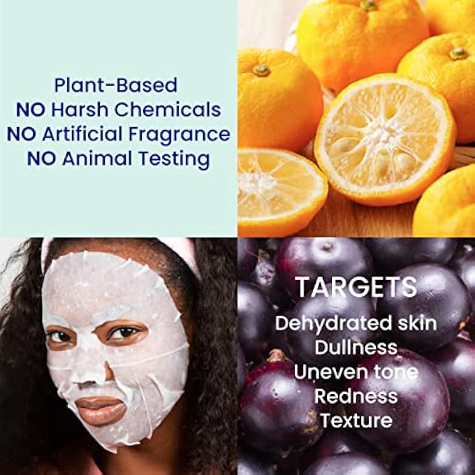 FACETORY K BEAUTY FACE MASK SKIN CARE - EVERYDAY 8 COLLECTION SHEET MASK SET (16 PC) | NATURAL PREMIUM KOREAN FACE MASK FOR ALL SKIN TYPES - NO SULFATES NO PARABENS - Image 2